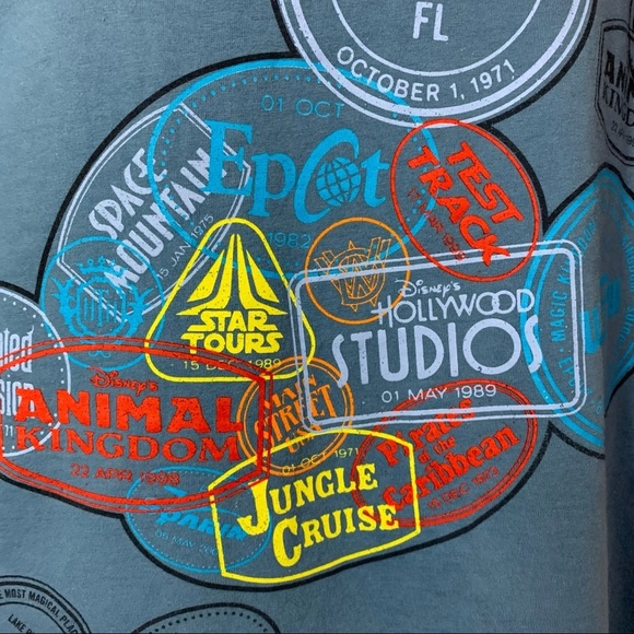 Disney Parks Blue Hollywood Studios Multi Theme Crew Neck Park Tee - Picture 4 of 11